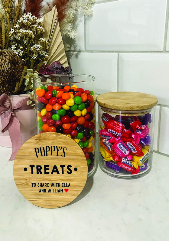 personalised treat jar