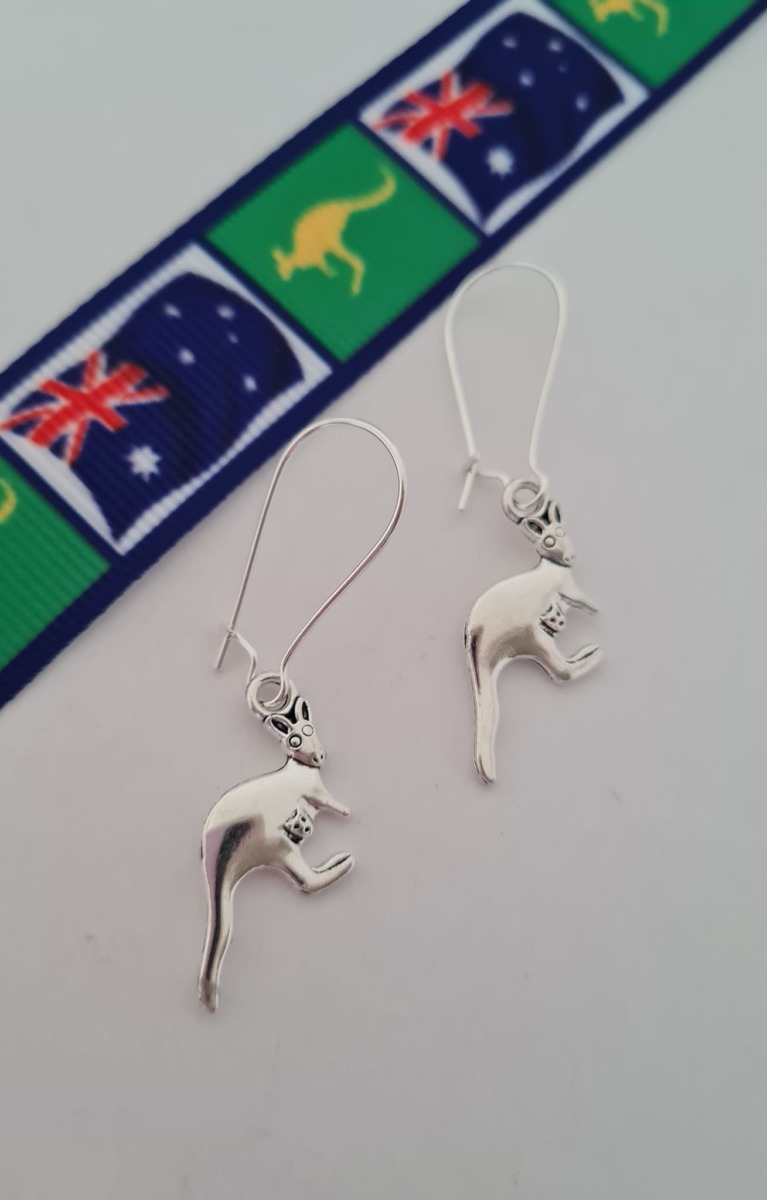 Earrings Kangaroo Plain Sterling Silver - Sonia Pallett main image 0
