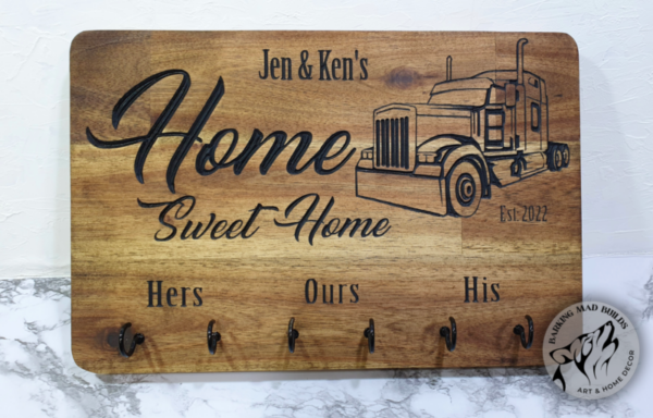 Key Rack Decal Custom engraved key rack ⋆ Spend With Us - Buy From a Bush Business ...