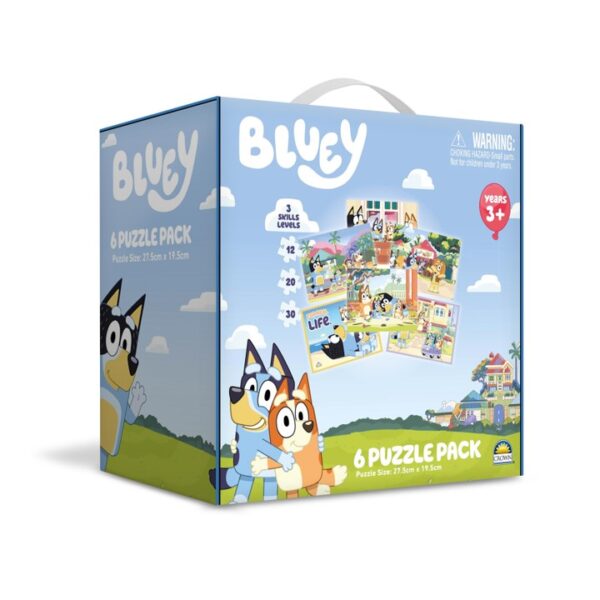 Bluey Jigsaw Puzzle Pack - 6 Jigsaws in one Pack ⋆ Spend With Us - Buy ...