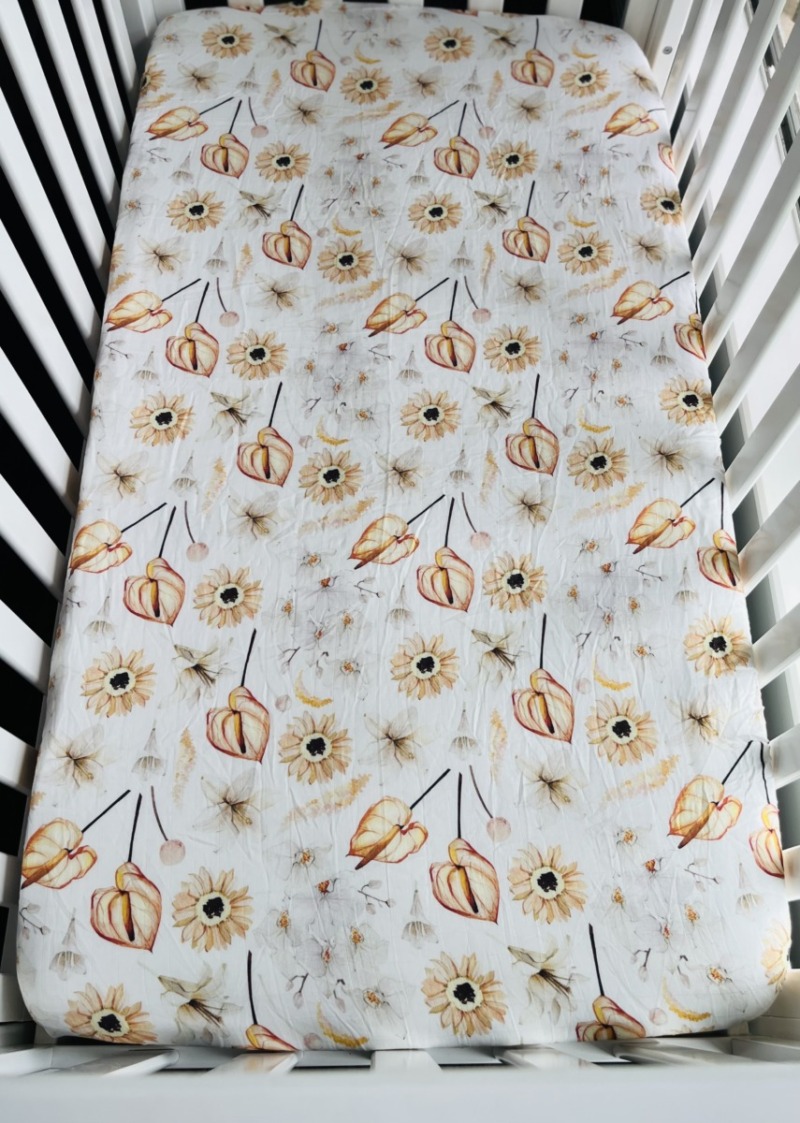 Birds & Blooms Organic Fitted Cot Sheet