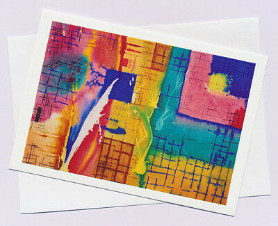 Greeting card of a colourful abstract by artist Jon Howarth ⋆ Spend ...