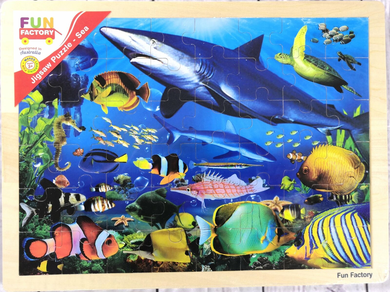 48 Pcs Large Wooden Jigsaw Puzzle Sea Life ⋆ Spend With Us Buy From
