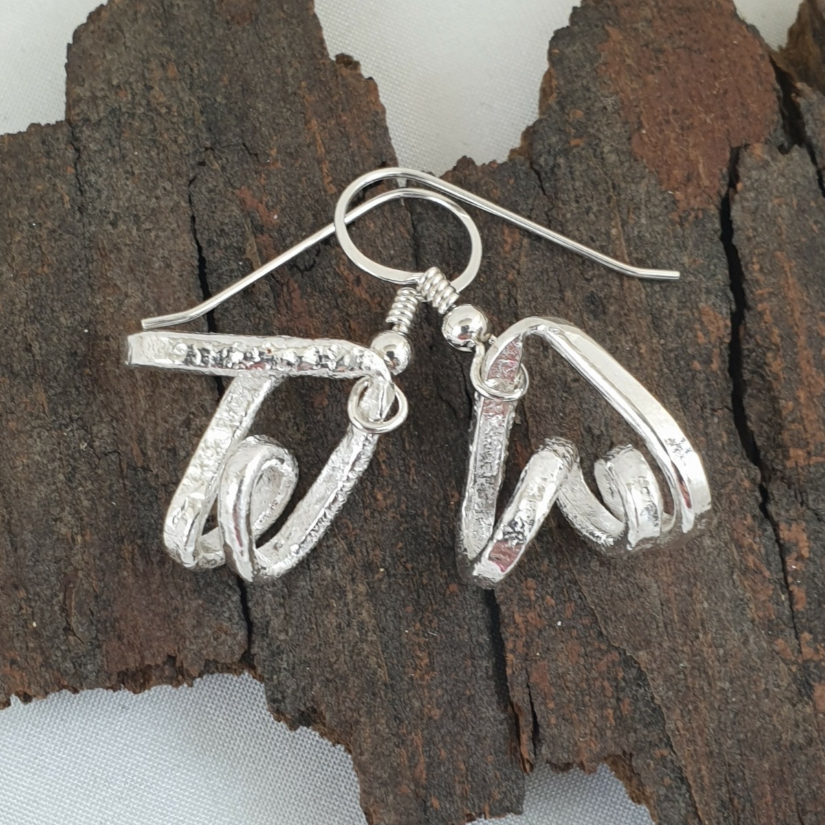 Earrings Abstract Dangles Silver - Bec Stern