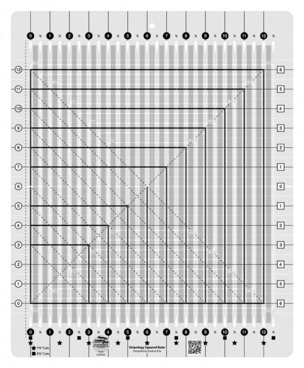 Printable Craft Ruler Grid Creative Grids Stripology Squared Quilt Ruler Sewing Quilting Crafts ...