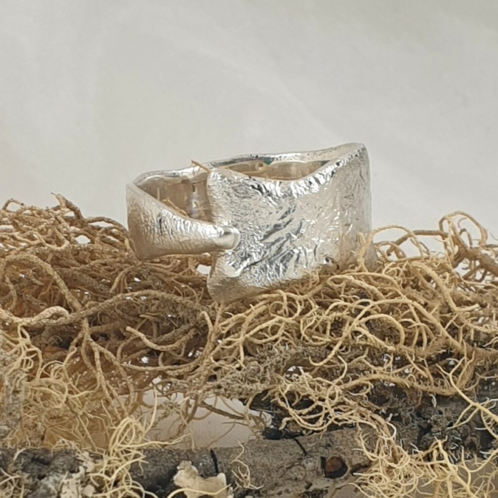 Sterling Silver Reticulated Abstract Ring ⋆ Spend With Us - Buy From a ...
