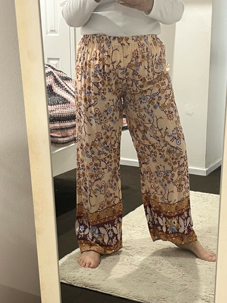 Brown Boho Patch Pants (S-M)
