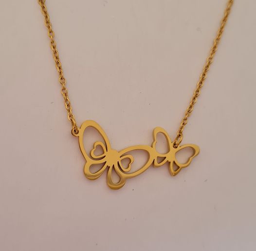 Gold butterfly charm pendant necklace ⋆ Spend With Us Buy From