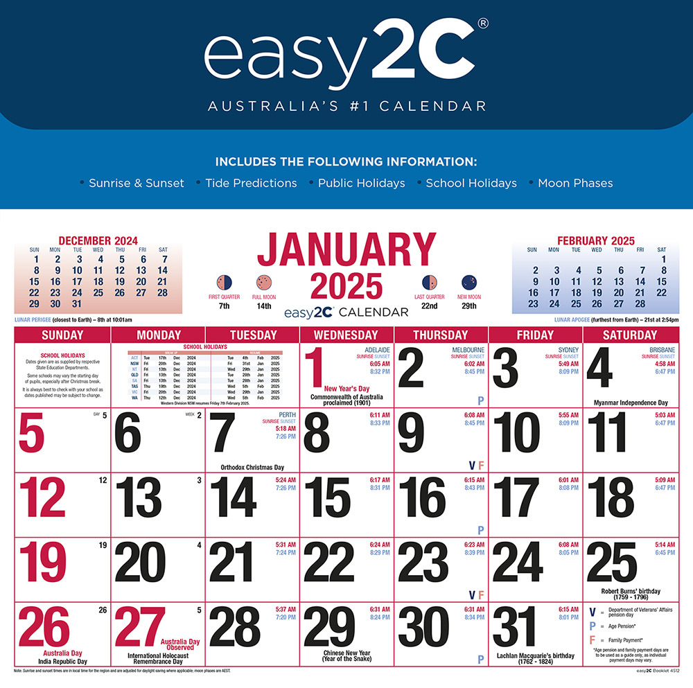 2025 Allen's EsE-2C Magnetic Calendar - Easy to See 210 x 233mm Month ...