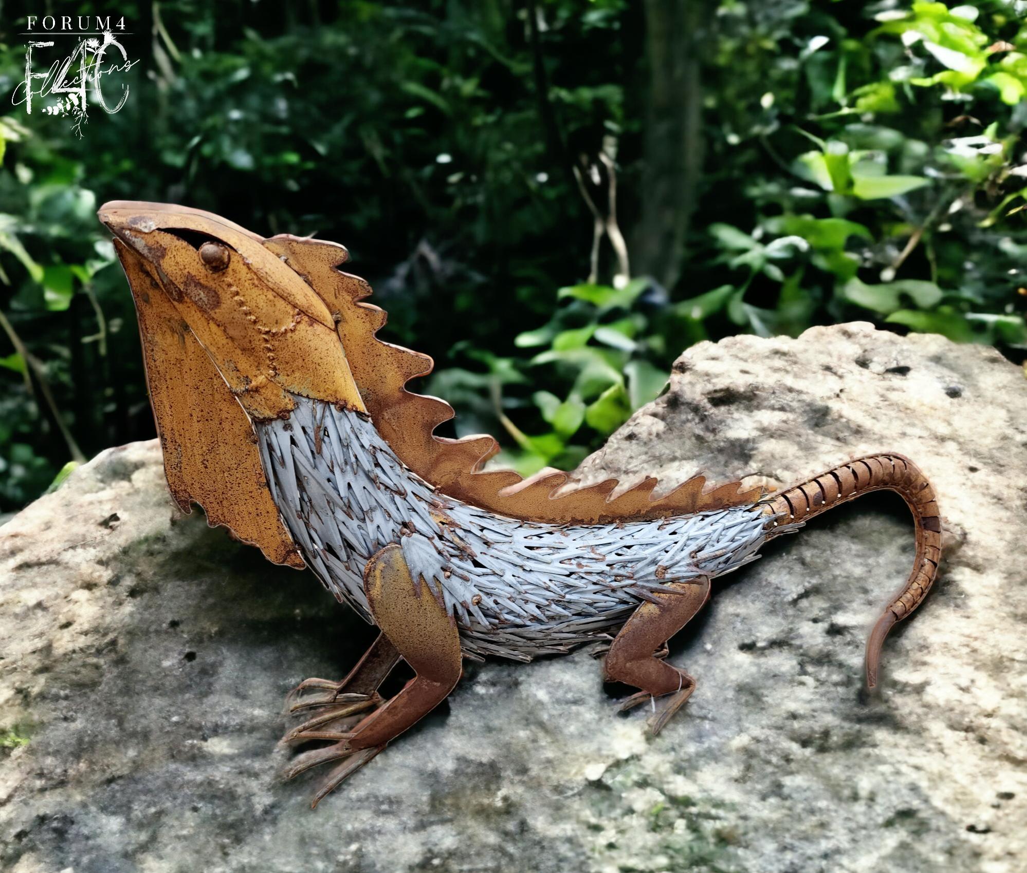 Rust Lizard XL GALVANIZED & RUST IGUANA LIZARD ⋆ Spend With Us - Buy From a Bush ...